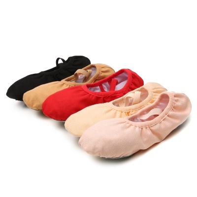 China Kids Waterproof Ballet Gym Slippers Yoga Shoes Full Elastic Band Exercise Dance Shoes for sale