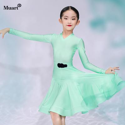 China Sets Modern Latin Dance Costumes Dress Competition Wholesale Dance Performance Child Latin Dress for sale