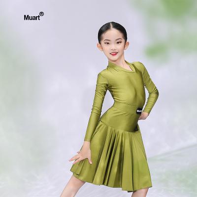 China Professional Latin Dress Girls Salsa Dance Dress Sets Latin Dance Competition Dress for sale