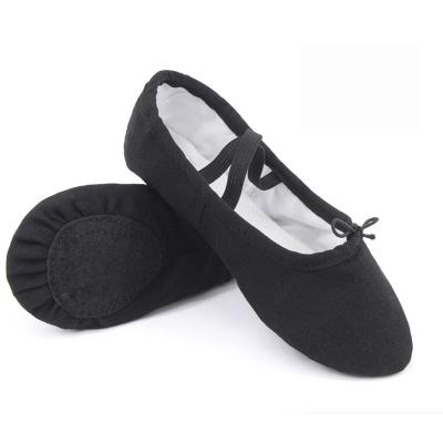 China Suede outsole leather ballet dance shoes with custom logo, ballerina line folding shoes for sale