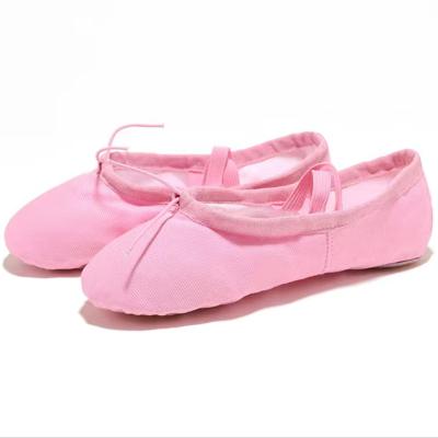 China Breathable Comfortable Sports Shoes Girls Women Ballet Training Shoes Adult Kids Soft Sole Canvas Dance Shoes for sale