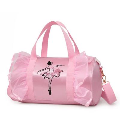 China Cute Gym Sports Kids Girl Ballet Dance Bag Duffel Bag Pink Anti-theft New Design for sale