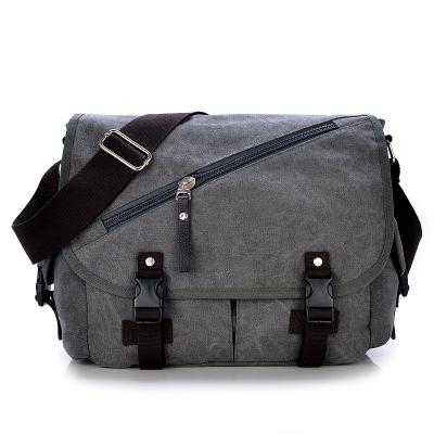 China Retro Canvas Bag Men's Large Capacity Messenger Bag Fashion Eco-Friendly Shoulder Bag for sale