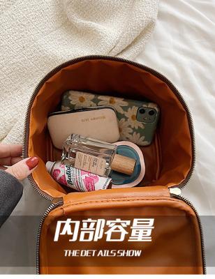 China Wholesale Luxury Eco-friendly PU Makeup Pouch Toiletry Cosmetic Make Up Bag Multifunctional Storage Bag for sale