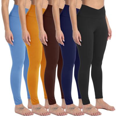 China Spandex/Polyester Breathable Custom OEM Gaiters LOGO Women Service Plus Size Yoga Pants With Pocket for sale