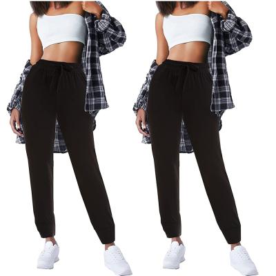 China Breathable Custom Sweatpants Logo For Women Lounge Yoga Workout Waist Joggers Pants The Top With Pockets Te koop
