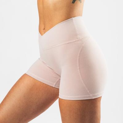 China High Quality Customized Sport Breathable Pants Fitness Shorts Front Cross Waist Design Yoga Shorts Leggings For Women for sale