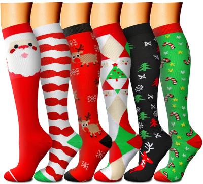 China Antibacterial Designer Nurse Socks Halloween Christmas Holiday Socks Medical Custom Compression Stockings for sale