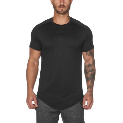 China European and American new summer QUICK DRY men's round neck sports fitness T-shirt breathable quick-drying sweat forming casual solid color for sale