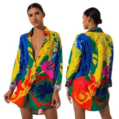 China 2022 Premium High End Colorful Holiday Blouse Streetwear Shirt Women Viable Casual Tops for sale