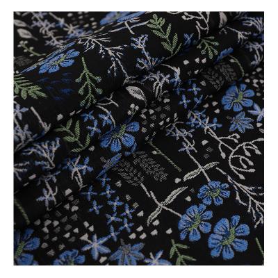 China Eco-friendly wholesale high-end sewing material for making clothing polyester woven jacquard fabric for sale