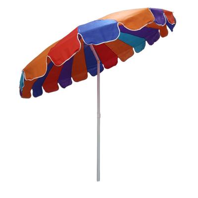 China TNT Special Customized Large Colorful Beach Umbrella With Tilt For Outdoor for sale