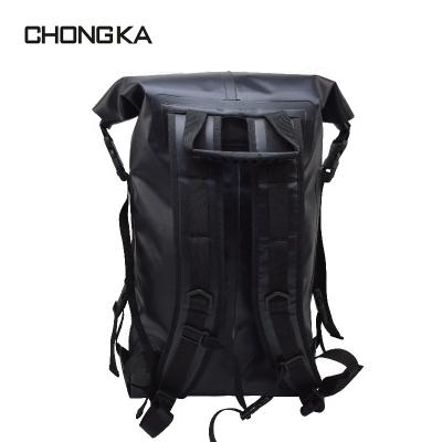 China Custom Logo 500D PVC Tarpaulin Camping Outdoor Sport Waterproof Dry Backpack For Hiking Waterproof Boating PVC Kayaking Backpack for sale