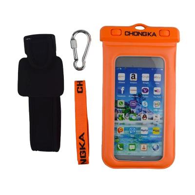 China 2021 fashion sandproof new waterproof PVC dustproof transparent mobile phone bag and cover device for sale