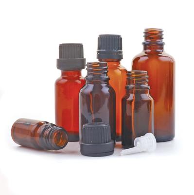 China 1oz 2oz 4oz Cosmetic Hot Sale Clear Glass Bottle Amber Essential Oil Bottle With Screw Cap for sale