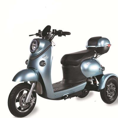 China Aluminum alloy One-key operation three wheel motor bike 800W disc brake lithium battery electric tricycle vehicle for sale