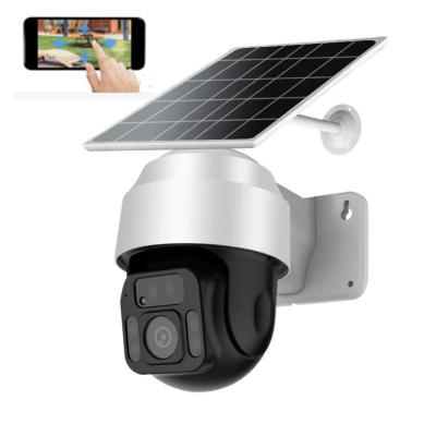 China NIGHT VISION cctv camera wifi 4G PIR version 360 alarm 360 power PTZ speed dome solar powered viewing camera for sale