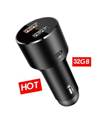 China One-Key Recording Technology 512KBPS Voice Activated 12/24V Car Charger 200mah Fast Charging Voice Recorder for sale