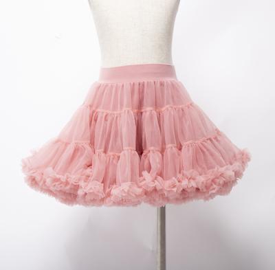 China Wholesale Breathable Puffy Tulle Summer Bottom Wear Ruffles Girls Dance Dress Kids Short Tutu Skirt Girl for sale