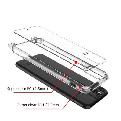 China Transparent Clear Anti-drop TPU+Acrylic Shockproof Phone Case For iPhone 13 Pro Max for sale