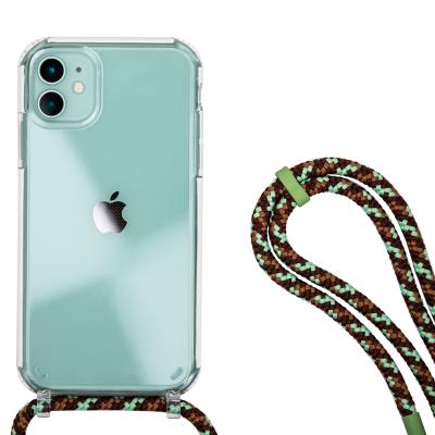 China Customize Detachable Clear Smart Logo Shockproof Phone Case with Strap for iPhone XS for sale