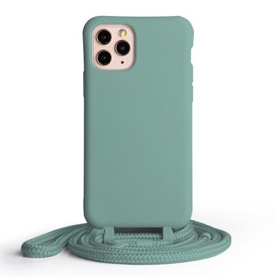 China 2021 Shockproof New Fashion Phone Necklace Case For Phone 11 pro Max Mobile Crossbody Rope Phone Case With Straps for sale