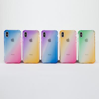 China Transparent military grade anti-drop protective case phone cover mobile, phone pocket case, gradient color drop proof phone case for iphone xs Xr Xs 7 7plus max 6s for sale