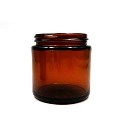 China Wholesale cheap price clear amber glass candle jar for sale for sale