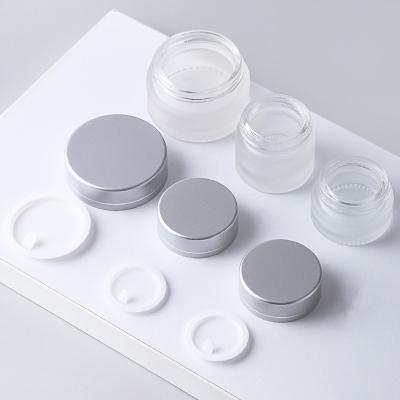 China Cosmetic Glass Jar 5/10/20/30/50g 100g Face Skin Care Cream Empty Luxury Gel Containers Skin Care Cream for sale