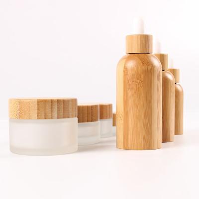 China Real Eco-friendly Recyclable Eco-friendly Natural Bamboo Spray Bottle Jars 30ml For Skin Care Dropper Packaging Bamboo Bottle For Essential Oil Packaging for sale