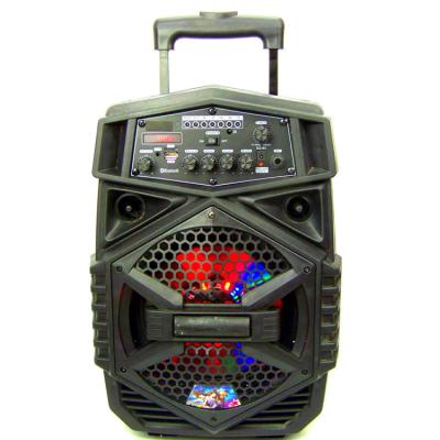 China Factory price plastic portable karaoke disco light wireless speakers with handle for sale