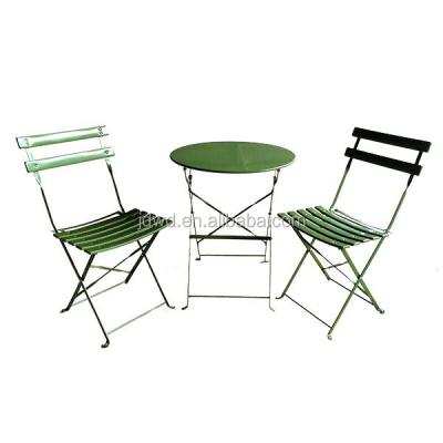 China 3PCS Modern Outdoor European Style Outdoor Patio Garden Steel Folding Set for sale