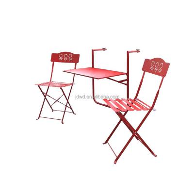 China 2015 Outdoor Furniture Steel Hanging Balcony Set From The Yard With Punch Flower On The Back Of The Chair for sale