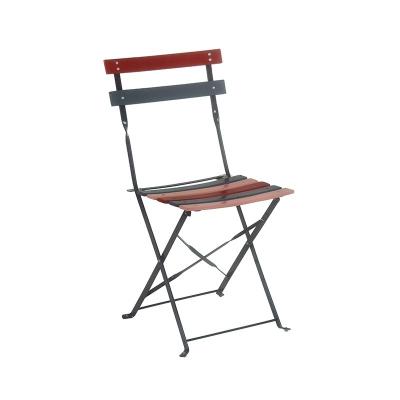 China Garden chair 2012 lacquered steel - curved slats folding garden bistro chairs for sale