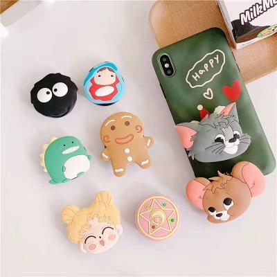 China 2020 Mobile Phone Holder Silicone Cartoon Cell Phone Holder New Arrival Mobile Phone Grip for sale