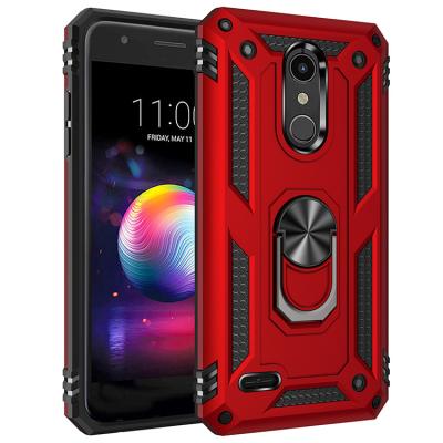 China Protective Tpu Military Grade Phone Case With Ring Car Mount Kickstand For LG k30 for sale