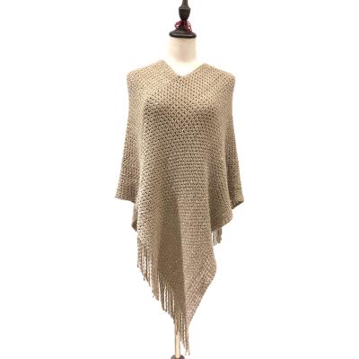 China Glitter/Sequin Fashion Women Sparkling Shiny Sequin Yarn Sweaters Wrap Hollow-out Knitted Lightweight Poncho Shawl Scarf Sweater Cape Sequined for sale