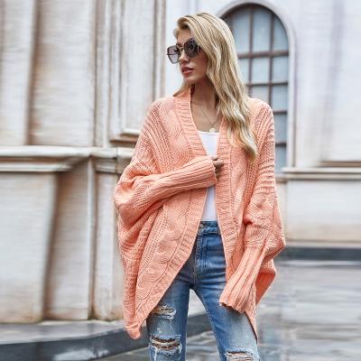 China Women's Open Front Sweaters Winter Knitted Cardigan Breathable Long Sleeve Cable Knit Chunky Striped Sweater Outwear Coat Computer Knitted for sale