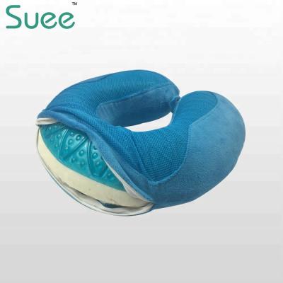 China Latex Gel Memory Foam Neck Cooling Pillow For Neck Pillow Travel for sale