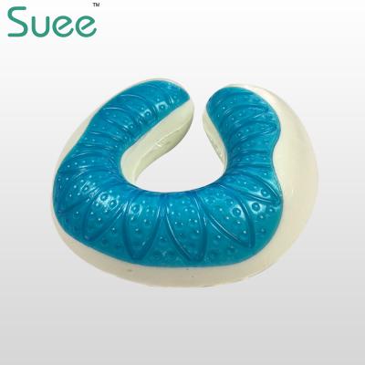 China Anti-Apnea New Design Cooling Gel Memory Foam U Shape Travel Neck Pillow for sale