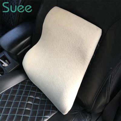 China Comfortable Memory Foam Massage Office Cushion Travel Car Waist Support Lumbar Pillow for sale