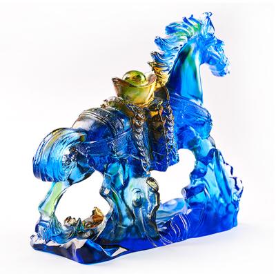 China Hot Selling China Religious Ancient Zodiac Waxing Horse Classical Ornament Crystal Firing Ornament for sale