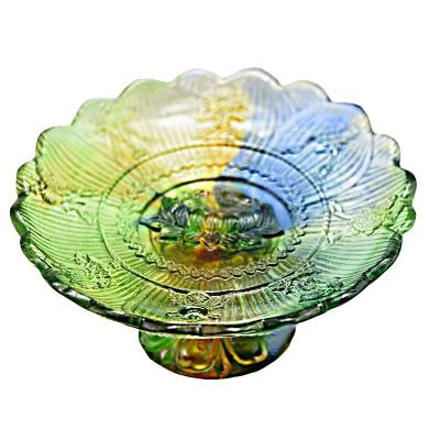 China High Level Religious Multi Function Decorative Ornaments Colored Luxury Fruit Plate Crystal for sale