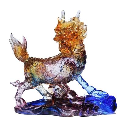 China Customizable Classic Wholesale Religious Crystal Unicorn Craft Ornament Business Gift for sale