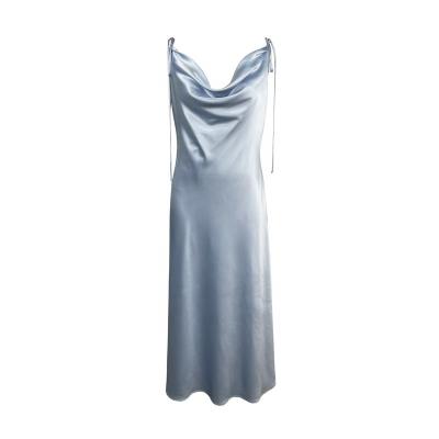 China 2022 Summer New Design Women Spandex Ladies Sleeveless Dress Servise Sleeveless 19mm Silk Satin Breathable Sexy Viable Anti-Static for sale