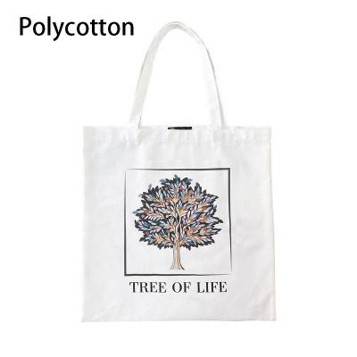 China 2022 Hot Sale Wholesale Fashionable Heavy Canvas Breathable Tote Bag With Logo Digital poly/cotton print OEM and ODM service for sale