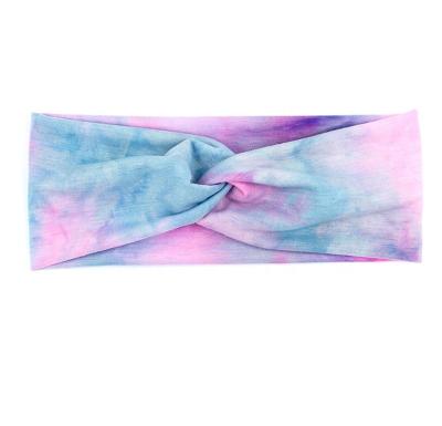 China 2021 Wholesale Fabric Polyesyter Girl/Women/Men Running Sports Hair Bands Quick Dry Make Up Hair Tie Dye Headband OEM for sale