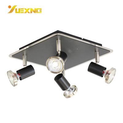 China Surface Mounted Industrial Wall Rotating Light Fluff Light Warm White Black Iron Custom Design LED Ceiling Lamp Spot Light for sale