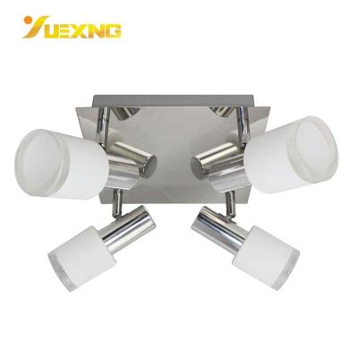 China Modern Decorative LED Ceiling Lamp Square G9 Hotel Factory Price White Metal Spot Ceiling Lamps Indoor Light for sale