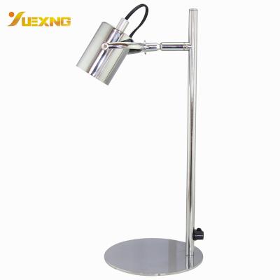 China Wholesale Cheap Angle Modern Adjustable Silver Iron Desk Light Metal Table Lamp With GU10 LED Bulb for sale